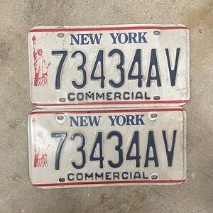 New York Vtg Commercial License Plates
